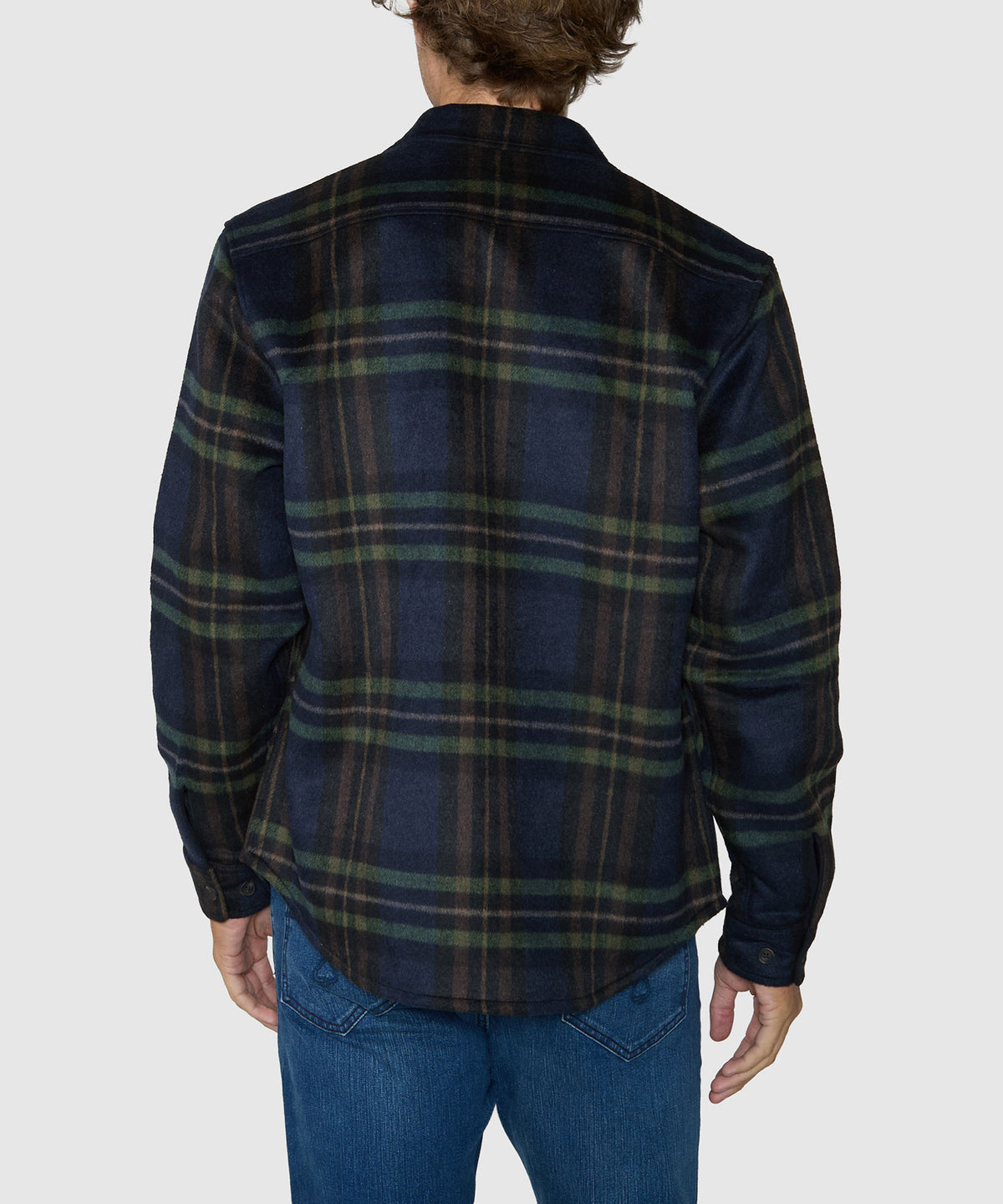 Westport Black Ridgeview Wool Blend Shirt Jacket - Multi, Men's Big & Tall