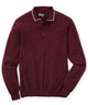 Westport Black Long Sleeve Retro Tipped Merino Polo