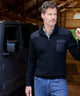Westport Black Ribbed Military Half-Zip Pullover
