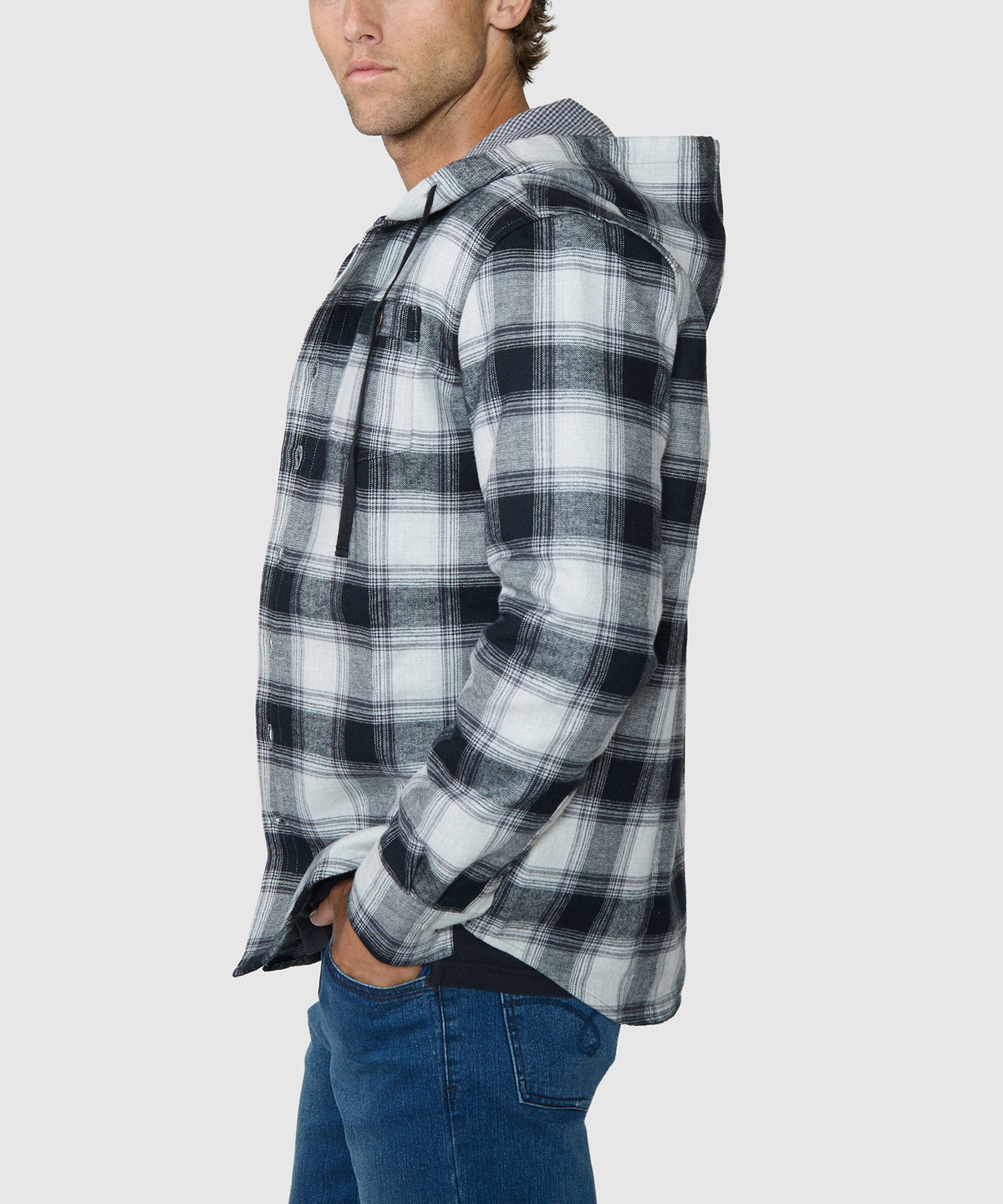 Westport Lifestyle Firepit Hooded Shirt Jacket - Black, Men's Big & Tall