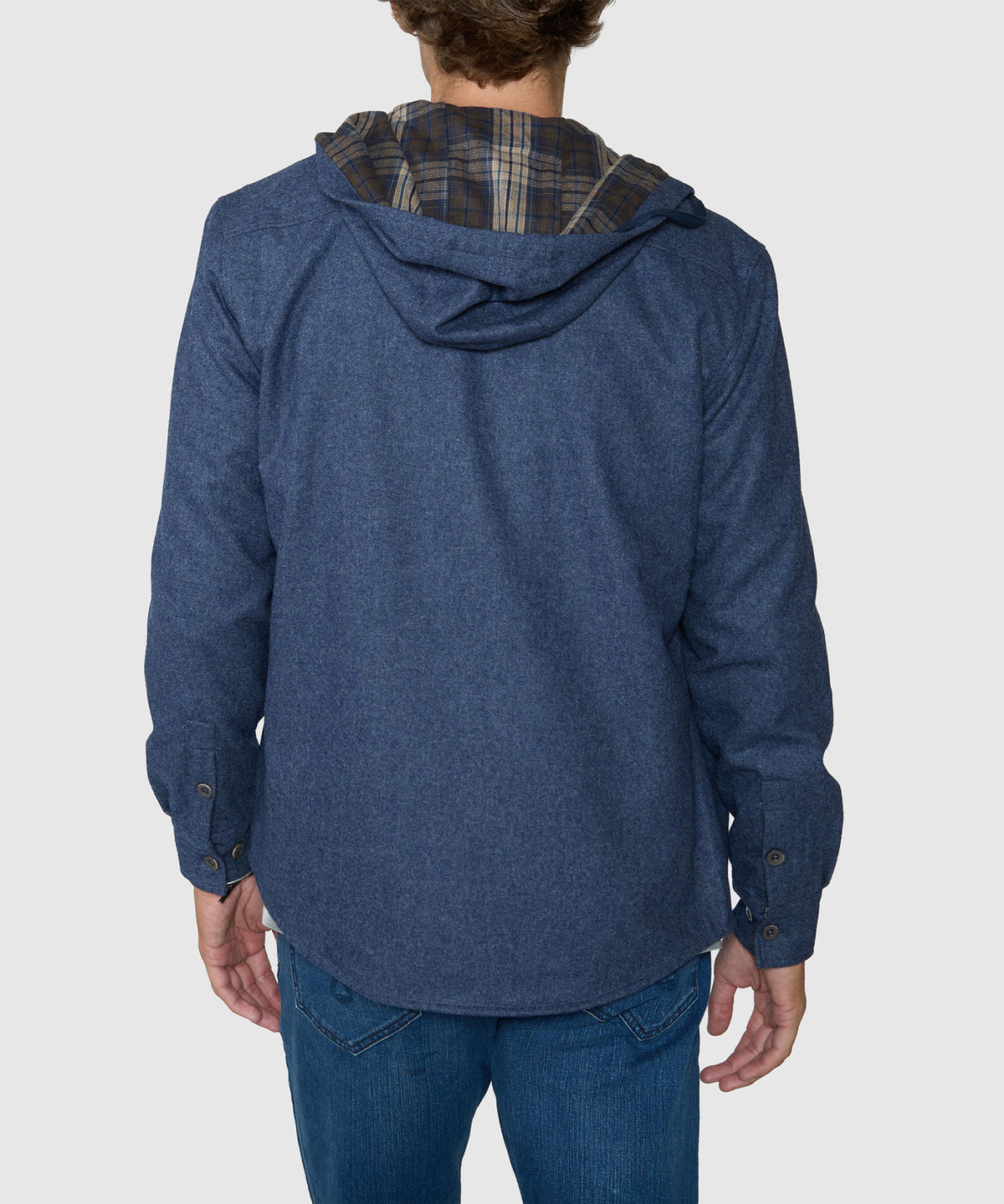 Westport Lifestyle Firepit Hooded Shirt Jacket - Indigo, Men's Big & Tall