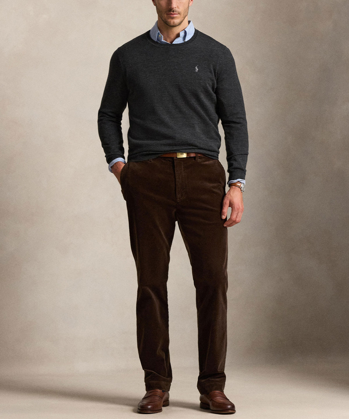 Polo Ralph Lauren Long Sleeve Merino Crew Neck Sweater, Men's Big & Tall