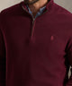 Polo Ralph Lauren Long Sleeve Textured Cotton Half-Zip Sweater - Merlot Wine Heather