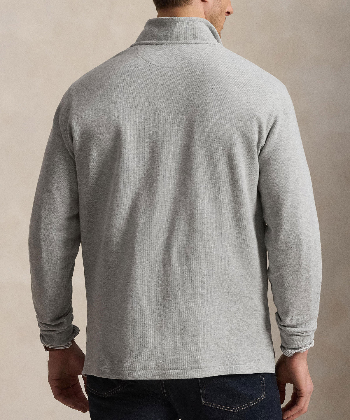 Polo Ralph Lauren Estate Rib Half-Zip Pullover - Grey, Men's Big & Tall