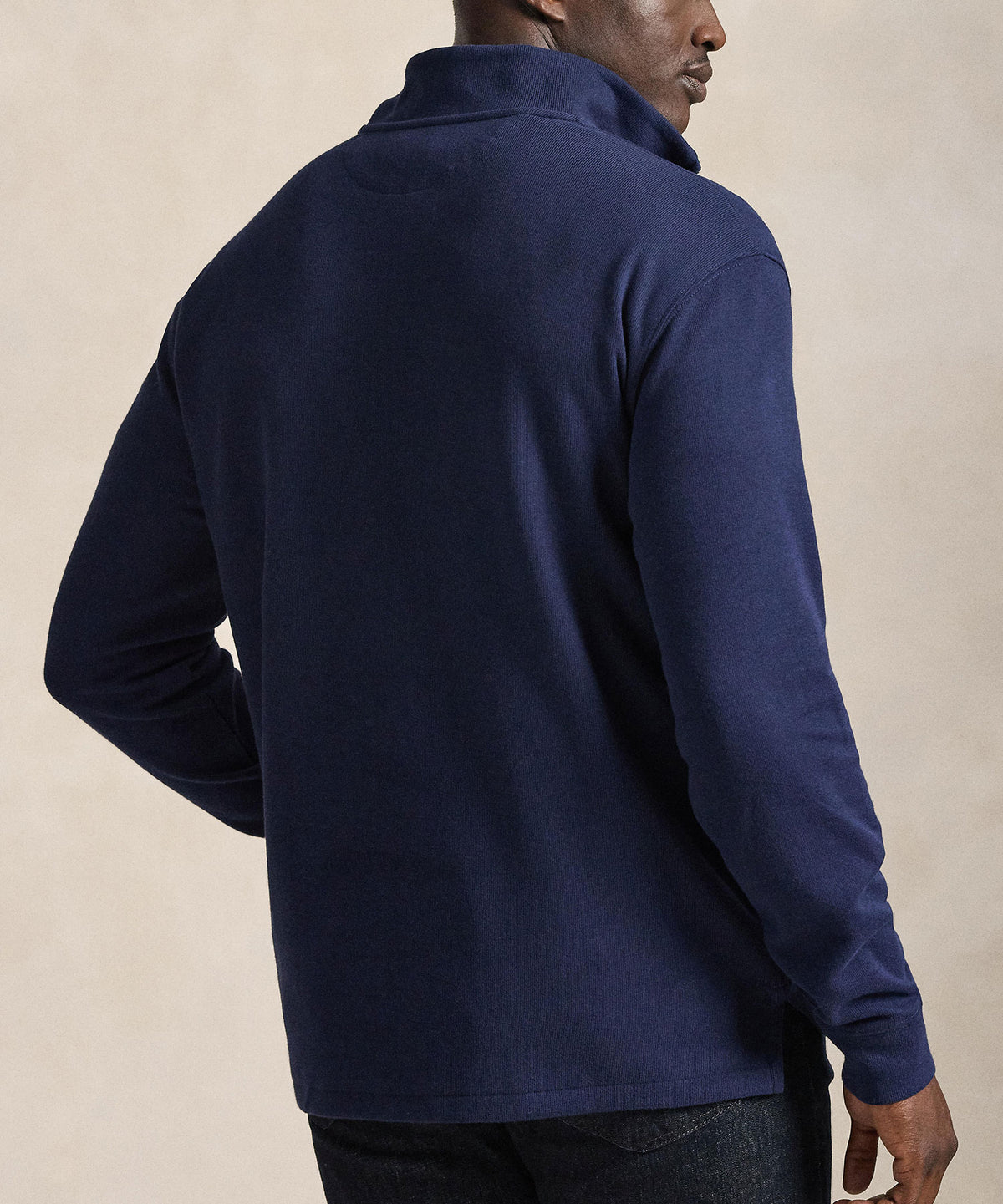 Polo Ralph Lauren Estate Rib Half-Zip Pullover - Navy, Men's Big & Tall