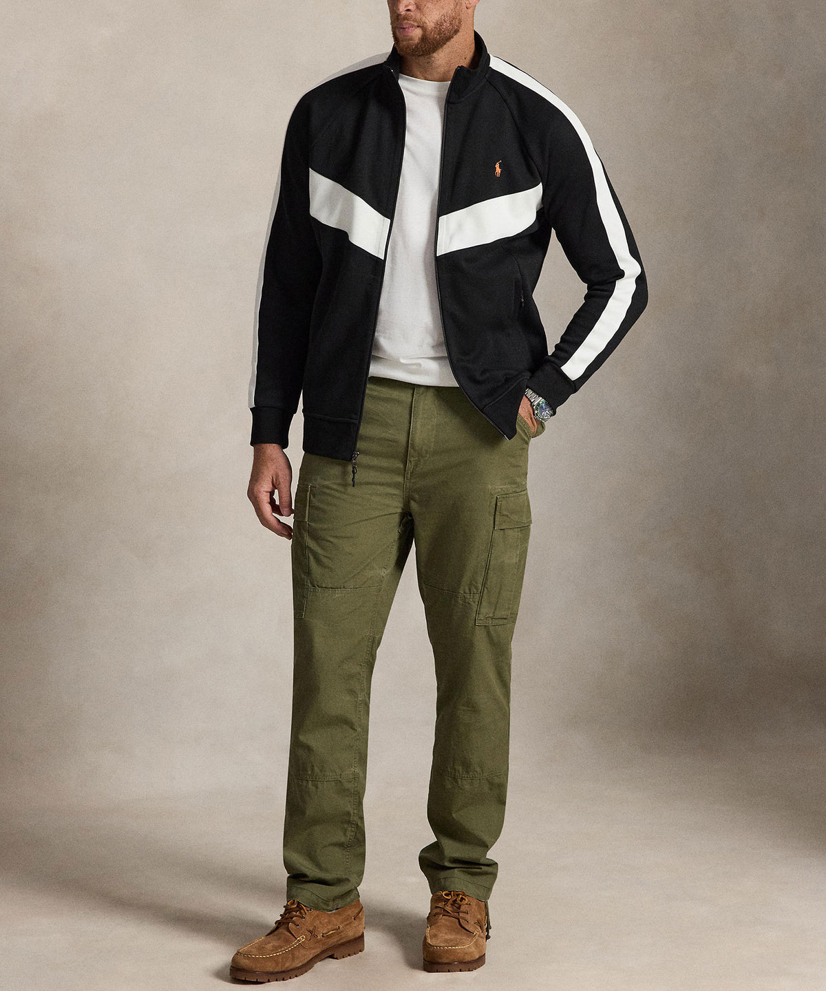 Polo Ralph Lauren Interlock Track Jacket - Black, Men's Big & Tall