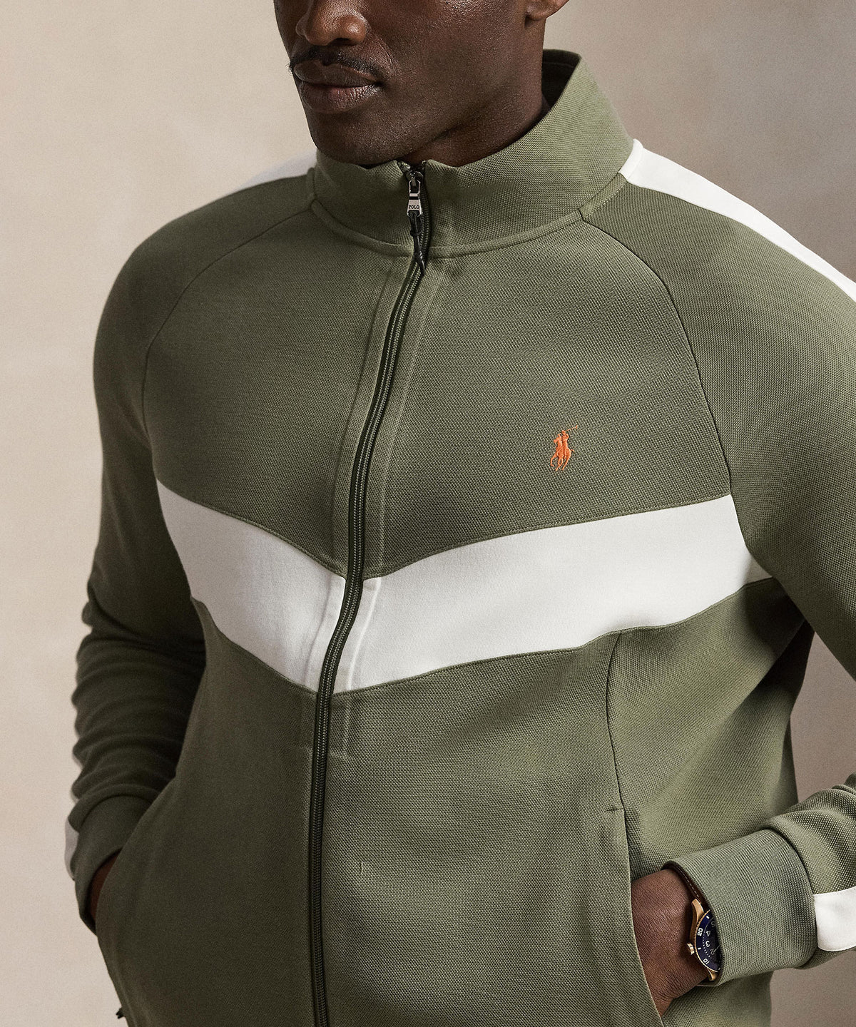 Polo Ralph Lauren Interlock Track Jacket - Company Olive, Men's Big & Tall