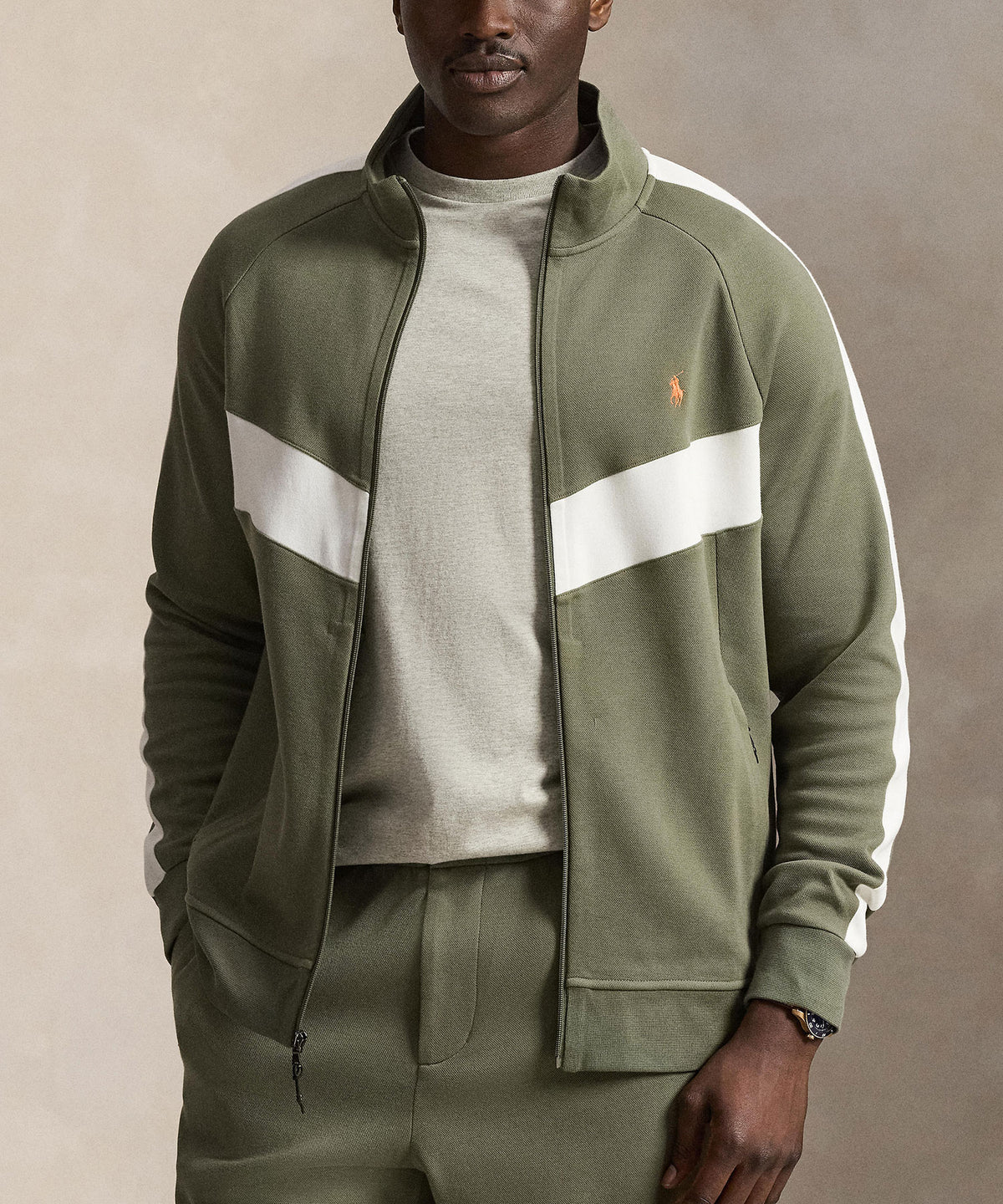 Polo Ralph Lauren Interlock Track Jacket - Company Olive, Men's Big & Tall
