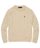 Polo Ralph Lauren Cotton Cable Crew Neck Sweater - Andover Cream