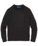 Polo Ralph Lauren Cotton Cable Crew Neck Sweater - Polo Black