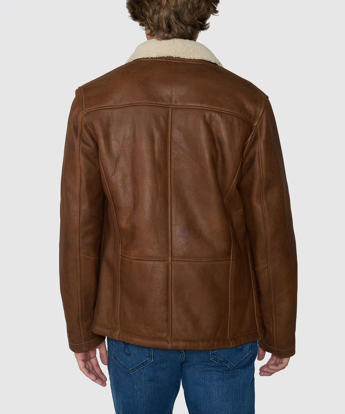 Westport Black Hip Length Leather Jacket, Men's Big & Tall