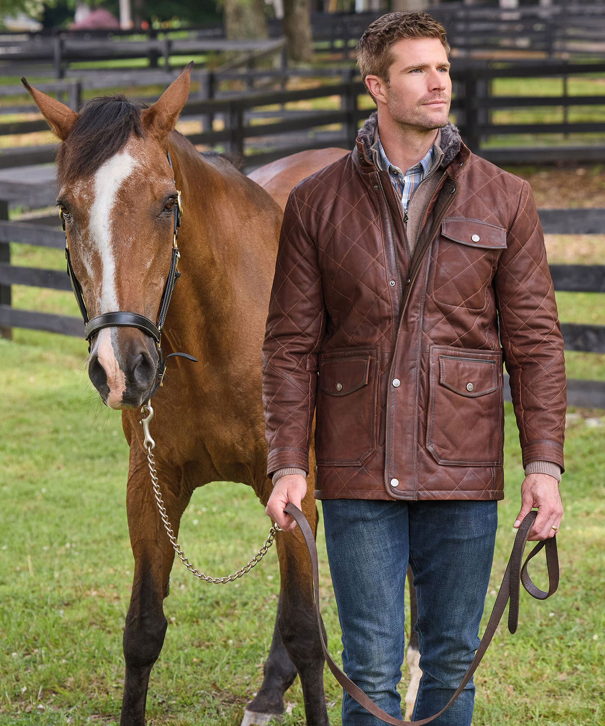 Westport Black Waxed Goat Suede Leather Jacket, Men's Big & Tall