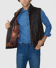 Westport Black Waxed Goat Suede Vest - Espresso