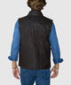 Westport Black Waxed Goat Suede Vest - Espresso