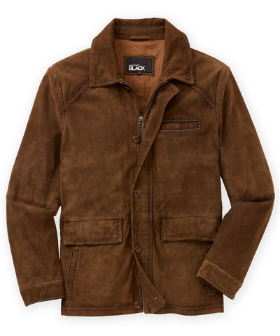 Westport Black Antique Suede Jacket, Men's Big & Tall