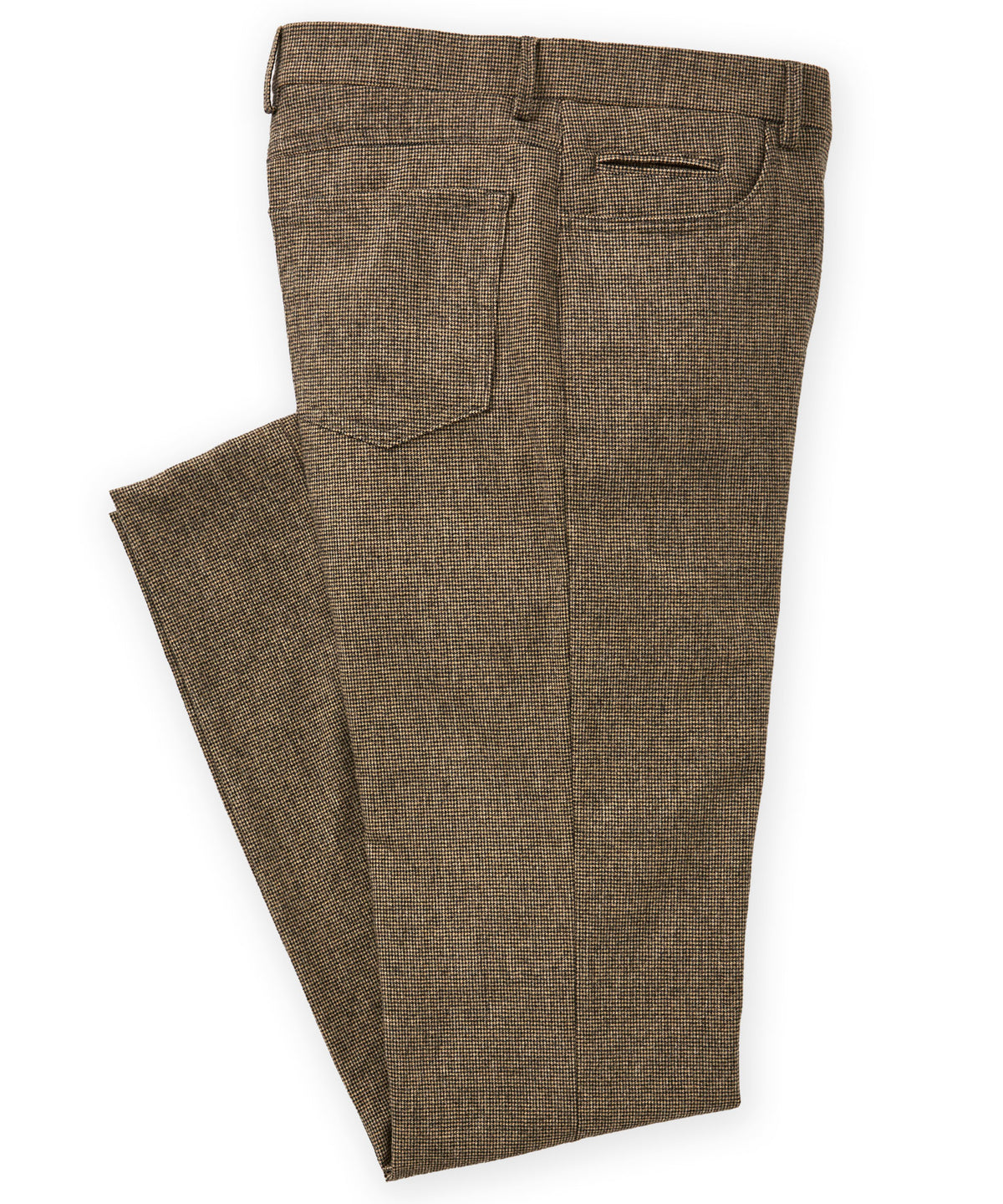Westport Black Lincoln Houndstooth 5-Pocket Pants - Tan, Men's Big & Tall