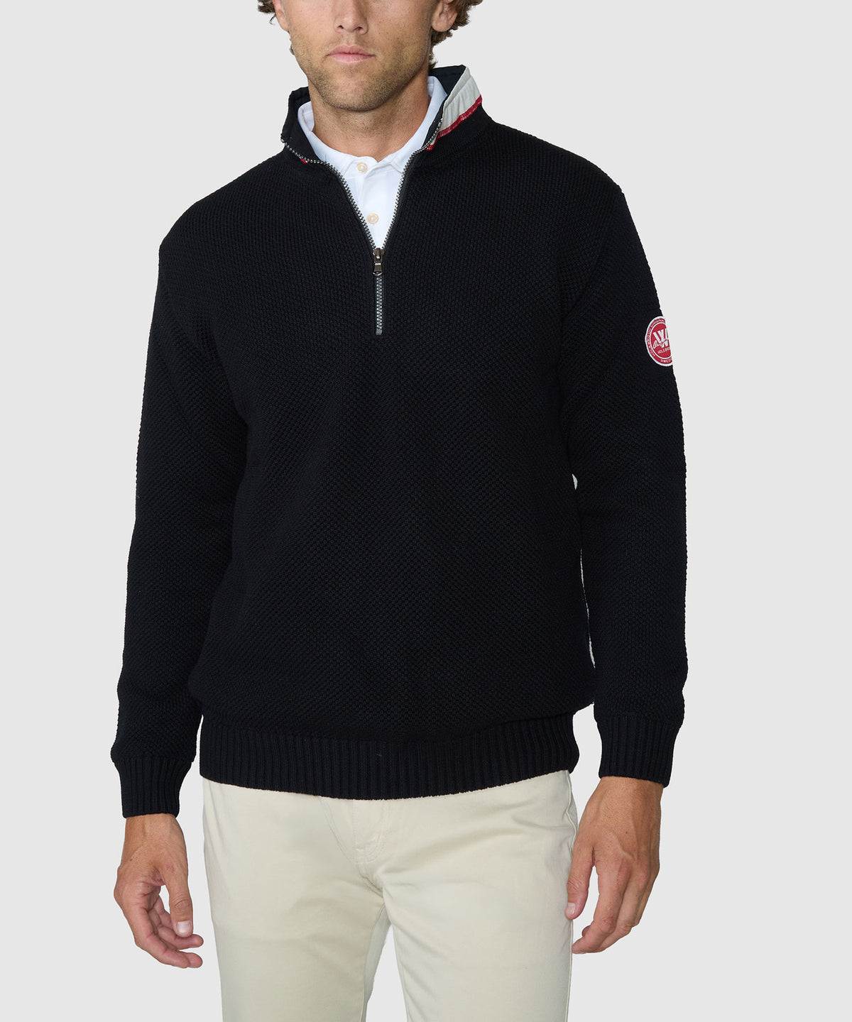 Holebrook Sweden Windproof Quarter-Zip Pullover - Black, Men's Big & Tall
