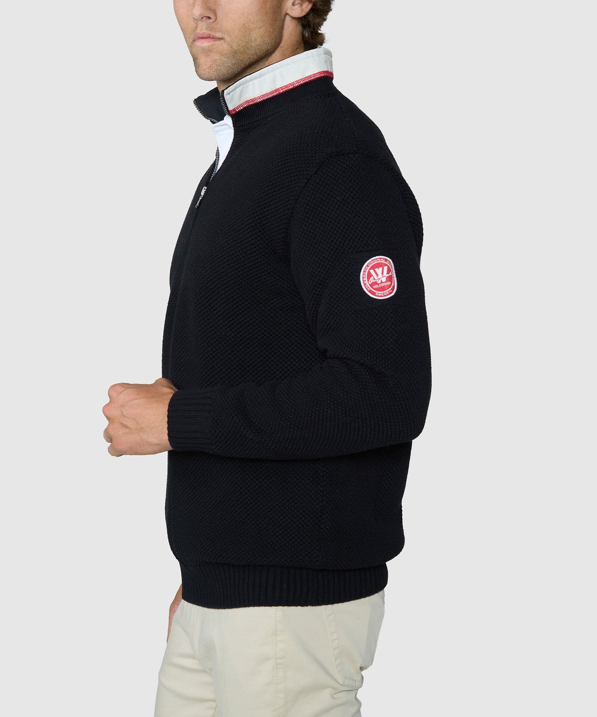 Holebrook Sweden Windproof Quarter-Zip Pullover - Black, Men's Big & Tall