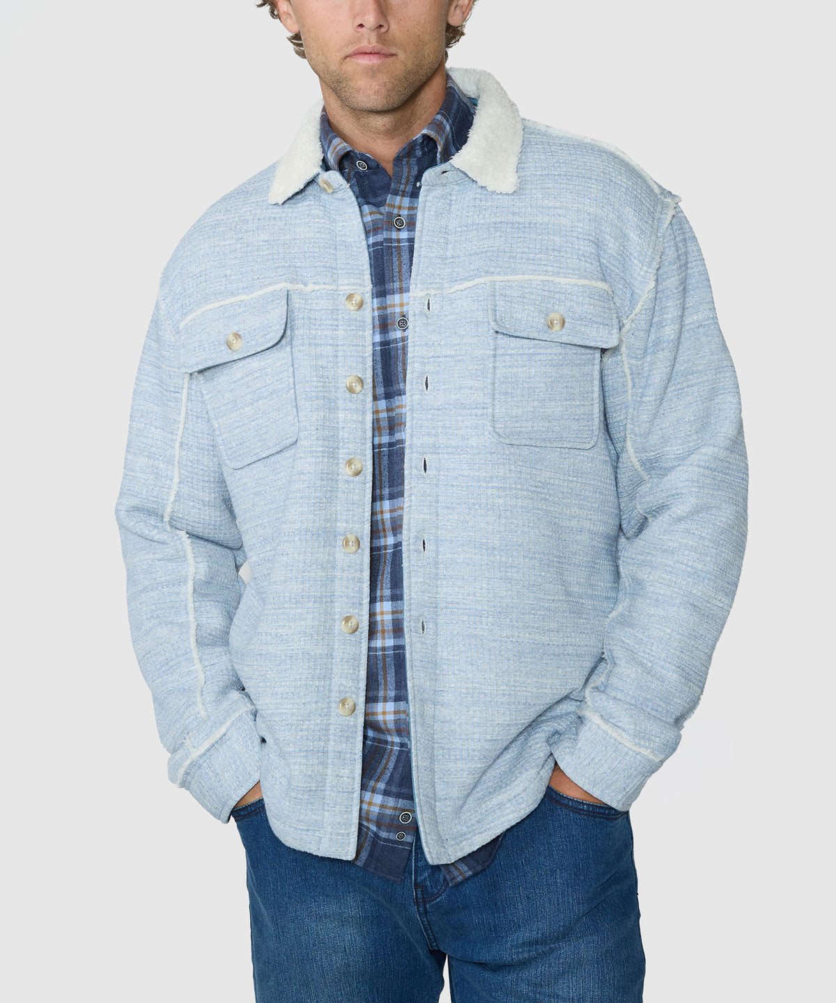 Westport Black Outpost Fleece Shirt Jacket, Men's Big & Tall