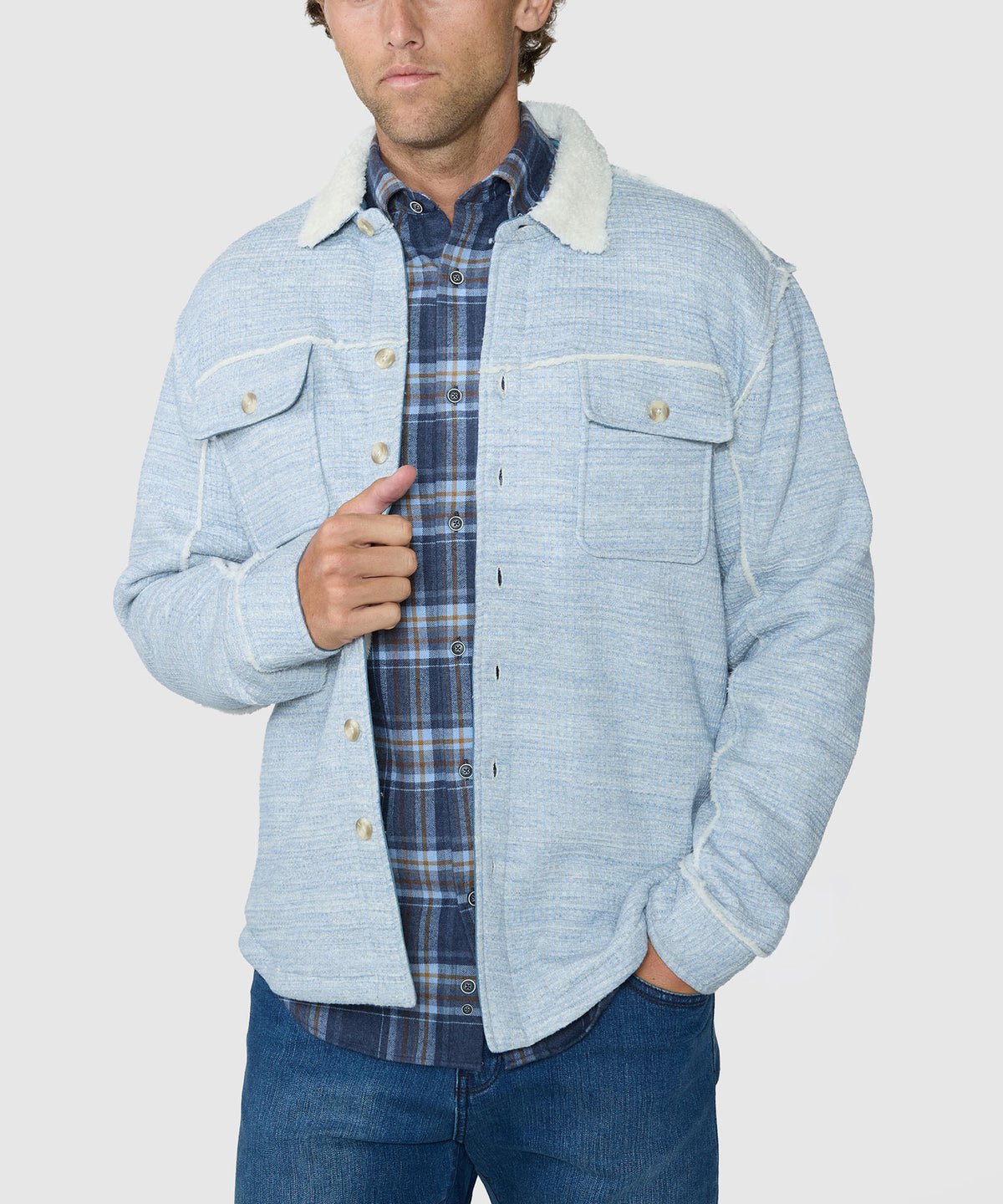 Westport Black Outpost Fleece Shirt Jacket, Men's Big & Tall