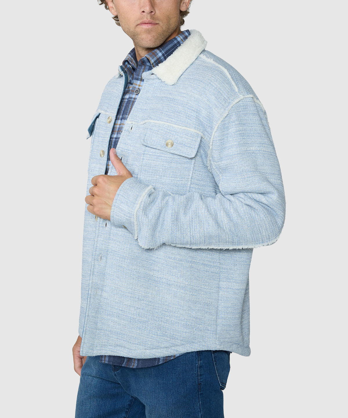 Westport Black Outpost Fleece Shirt Jacket, Men's Big & Tall