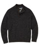 Westport Black Brentwood Chenille Button Mock Sweater - Charcoal