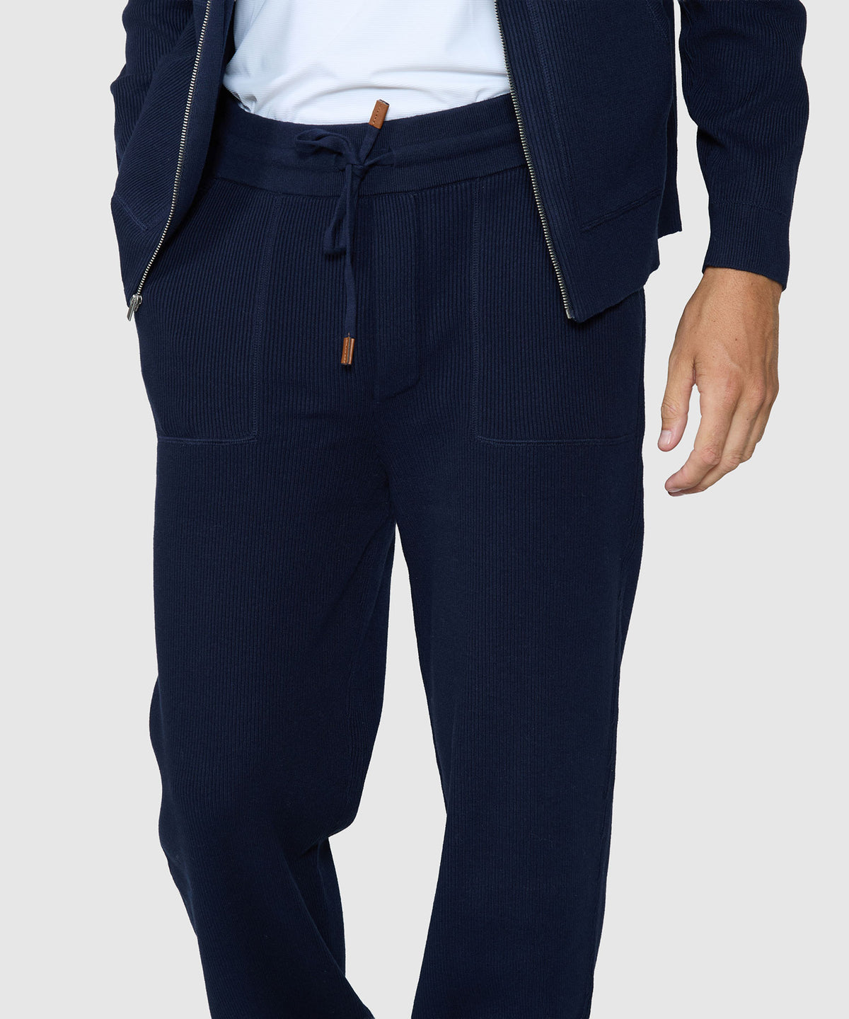 Westport Black SoHo Cotton Cashmere Pants - Navy, Men's Big & Tall