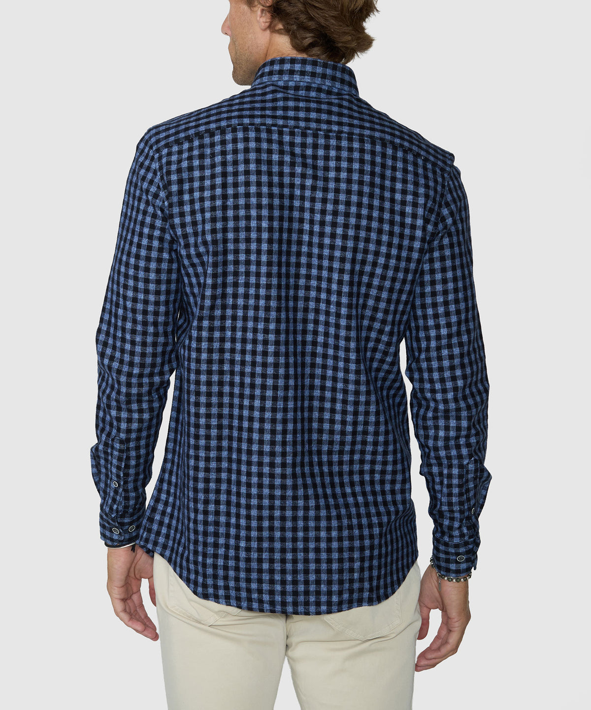 Westport Black Long Sleeve Button-Down Collar Sport Shirt - Navy, Men's Big & Tall