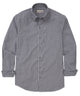 Men's long-sleeve button-down sport shirt, navy and white gingham check