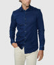 Westport Lifestyle Long Sleeve Button-Down Collar Sport Shirt - Denim