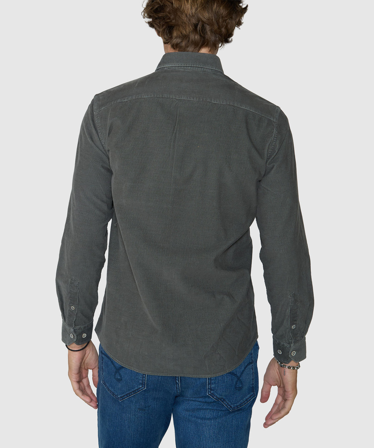 Westport Lifestyle Long Sleeve Tidewashed Corduroy Sport Shirt - Olive, Men's Big & Tall