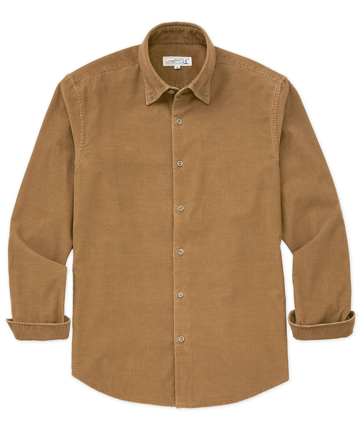 Westport Lifestyle Long Sleeve Tidewashed Corduroy Sport Shirt - Walnut, Men's Big & Tall