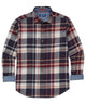 Men's plaid long-sleeve button-down shirt, spread collar and chest pocket - Raw Sugar