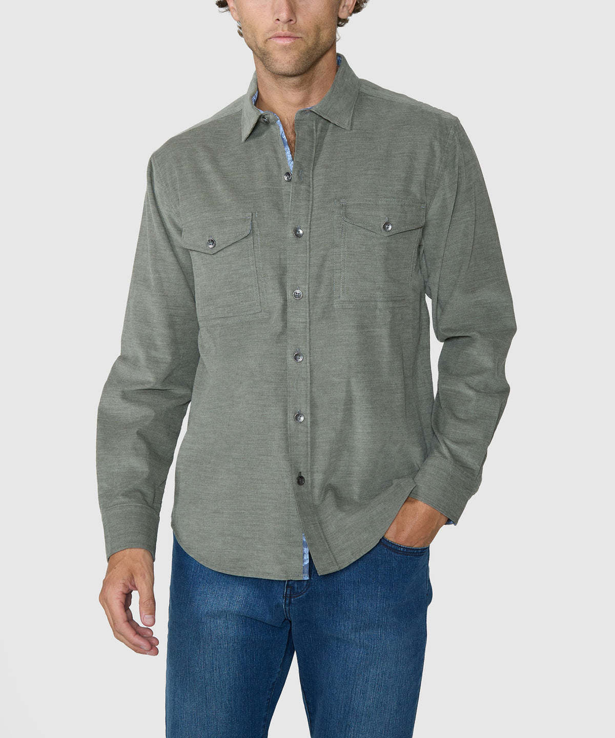 Tommy Bahama Long Sleeve Button-Down Collar Sport Shirt, Men's Big & Tall