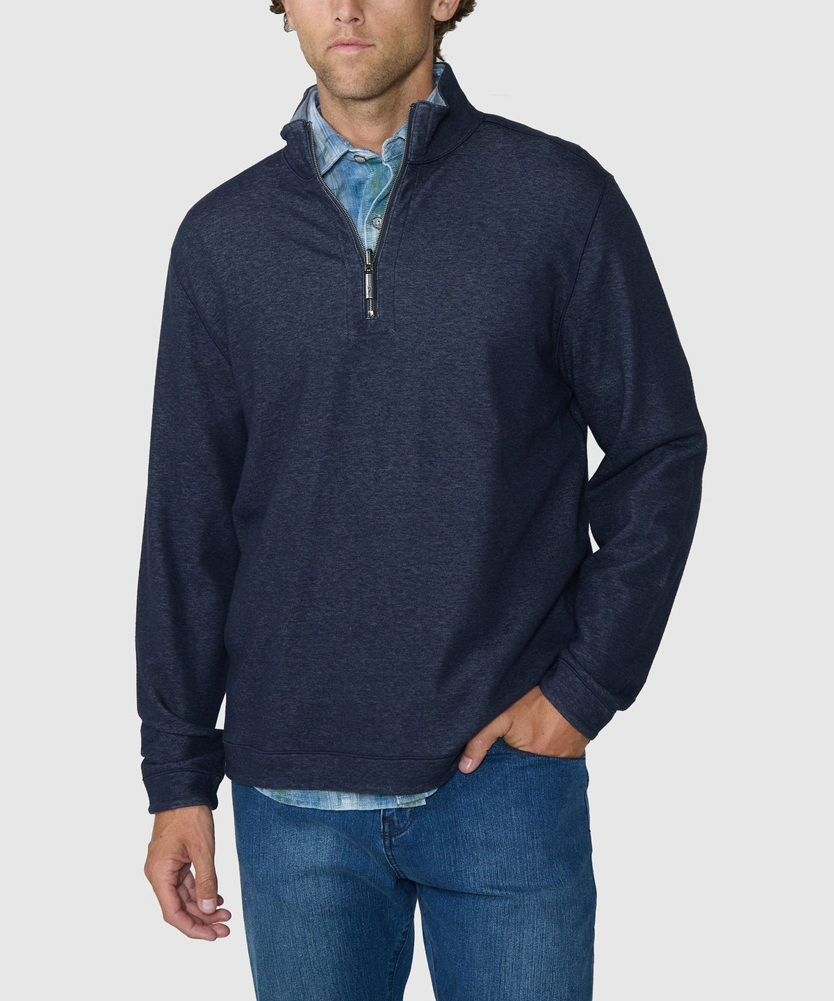 Tommy Bahama Long Sleeve Flipview Half-Zip Pullover, Men's Big & Tall