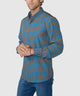 Westport No-Tuck Long Sleeve Button-Down Collar Stretch Performance Plaid Sport Shirt - Walnut