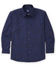 Westport No-Tuck Long Sleeve Button-Under Spread Collar Stretch Performance Medallion Print Sport Shirt - Navy
