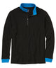 Westport No-Tuck Long Sleeve Contrast Trim Quarter-Zip Pullover - Black/French Blue