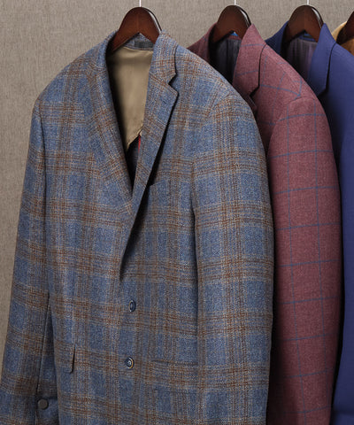 Westport Black Two Button Plaid Sport Coat, Men's Big & Tall