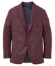 Burgundy windowpane two-button sport coat with notch lapels and flap pockets - Merlot
