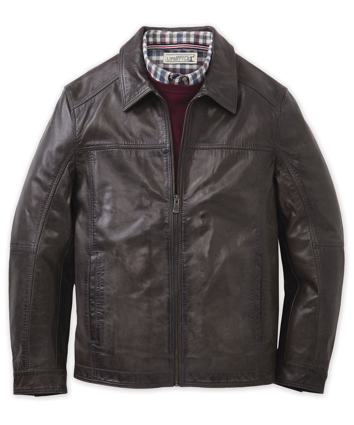 Westport Black Premium Leather Jacket, Men's Big & Tall