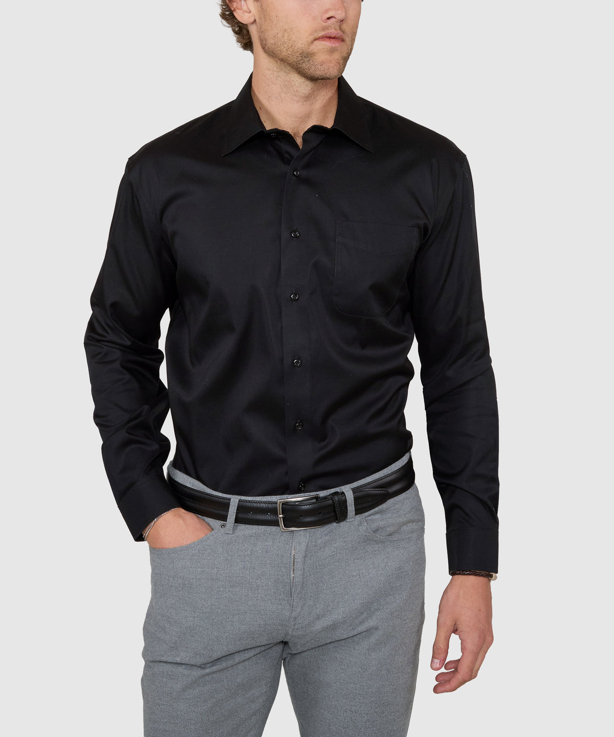 Wilkes & Riley Poplin Spread Collar Dress Shirt, Men's Big & Tall