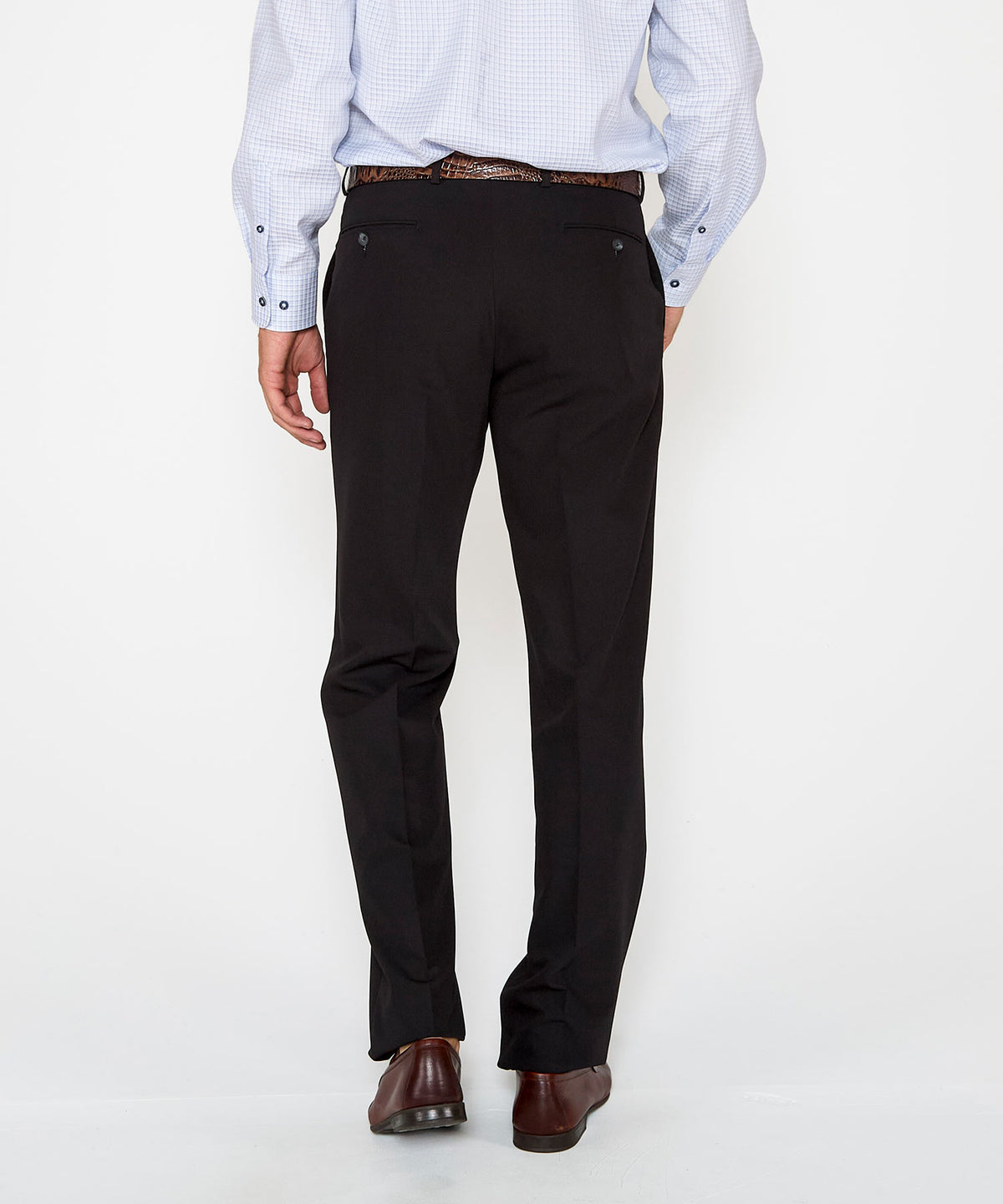 Westport Black Flat Front Performance Stretch Gabardine Pant, Men's Big & Tall
