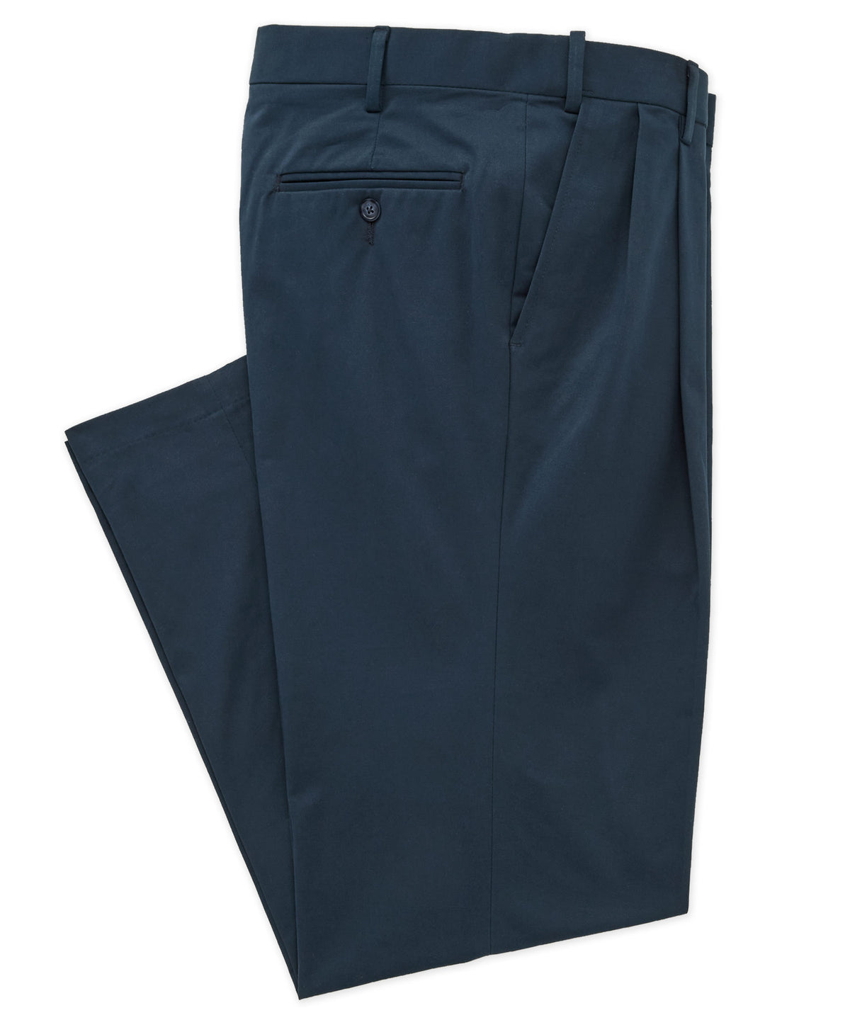 Westport 1989 Solid Stretch Cotton Pleated Pants, Men's Big & Tall