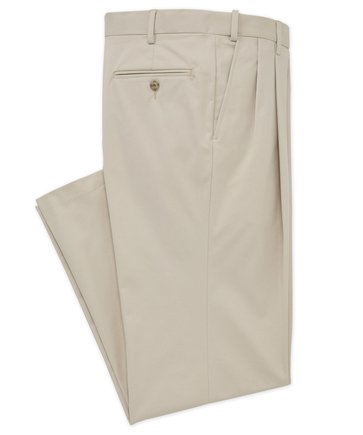 Westport 1989 Solid Stretch Cotton Pleated Pants, Men's Big & Tall