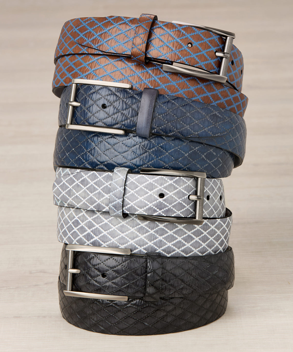 Westport Black 35mm Diamond Crimson Belt, Men's Big & Tall