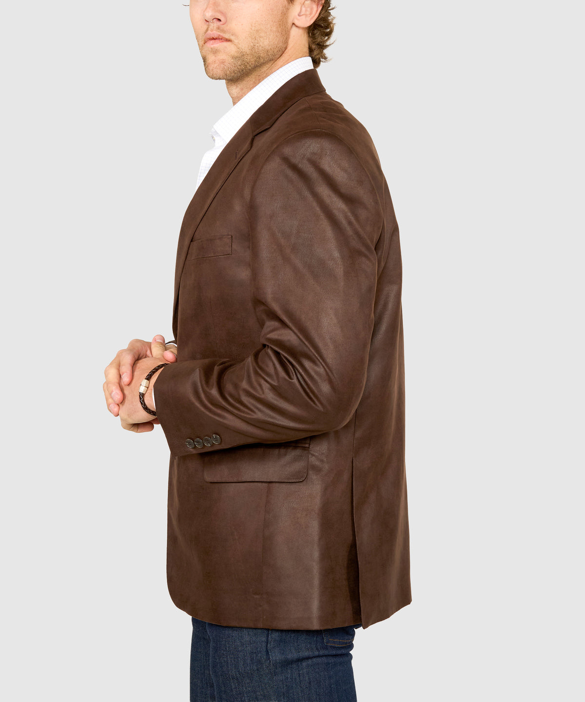 Westport Lifestyle Two-Button Side Vent Microfiber Sport Coat, Men's Big & Tall