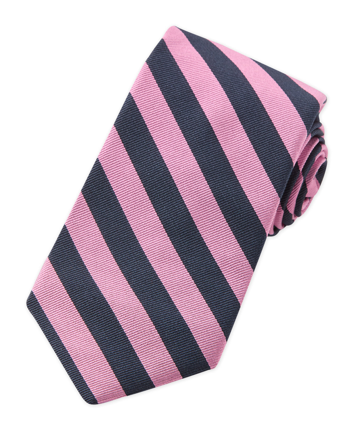Westport Black Silk Repp Stripe Tie, Men's Big & Tall