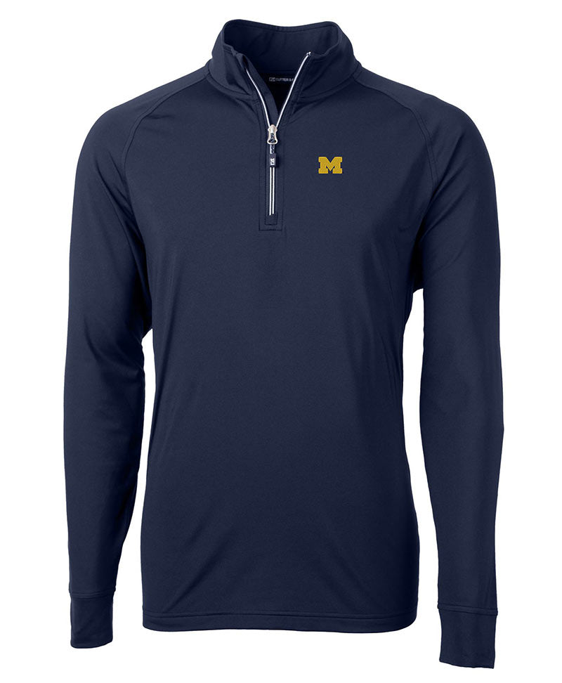 Cutter & Buck University of Michigan Wolverines Long Sleeve Quarter-Zip Pullover