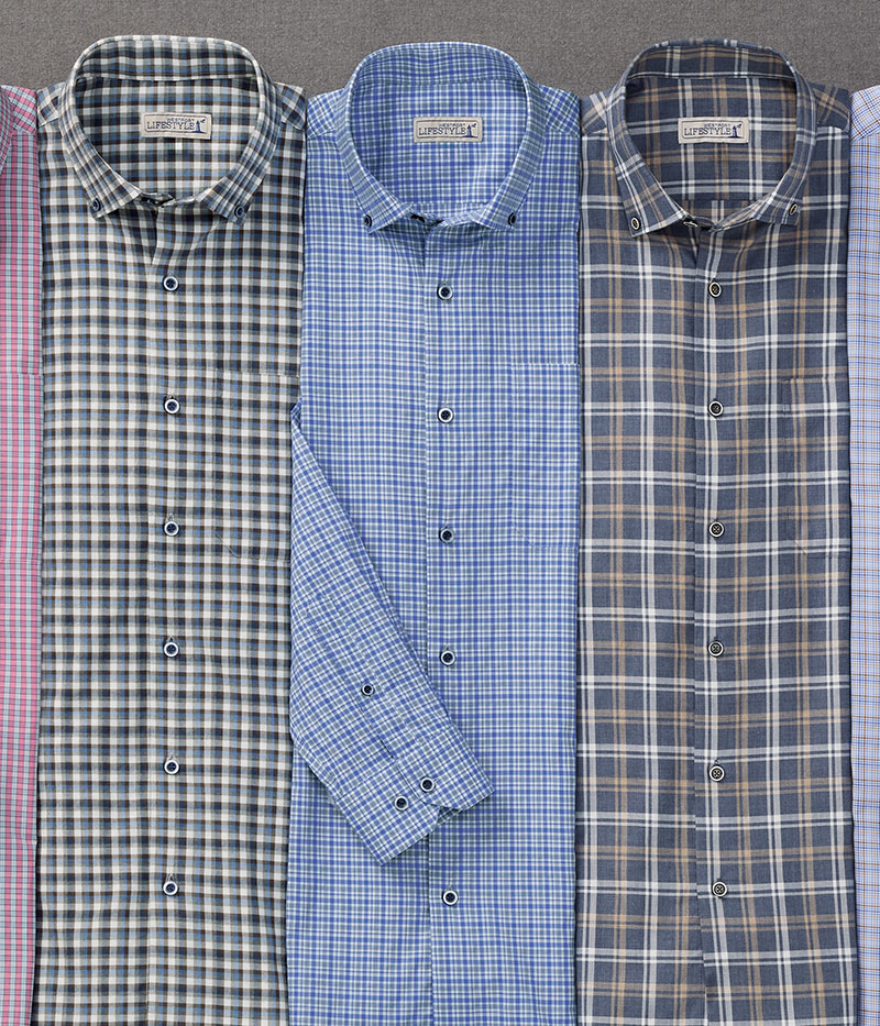 Long-Sleeve Plaid Sport Shirts by Westport Lifestyle